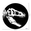 T-Rex kostra - textilná nálepka na stenu  2 veľkosti Ø60 a Ø100• 1 samostatná nálepka