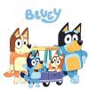 Bluey - textilná nálepka na stenu