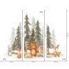 Les so zvieratkami 2 - textilná nálepka na stenu  3 veľkosti až do 180x150cm • 1 samostatná nálepka