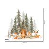 Les so zvieratkami 2 - textilná nálepka na stenu  3 veľkosti až do 180x150cm • 1 samostatná nálepka