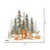Les so zvieratkami 2 - textilná nálepka na stenu  3 veľkosti až do 180x150cm • 1 samostatná nálepka