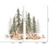Les so zvieratkami 3 - textilná nálepka na stenu  3 veľkosti až do 180x150cm • 1 samostatná nálepka