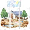 Farma - textilná nálepka na stenu