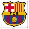 Logo FC Barcelona - textilná nálepka na stenu  3 veľkosti až do 100cm • 1 samostatná nálepka