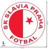 Logo SK Slavia Praha - textilná nálepka na stenu  3 veľkosti až do 100cm • 1 samostatná nálepka