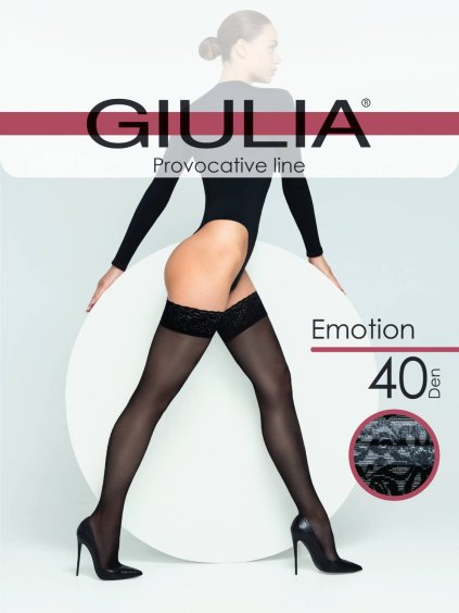 Poloprůhledné samodržící punčochy Giulia Emotion 40