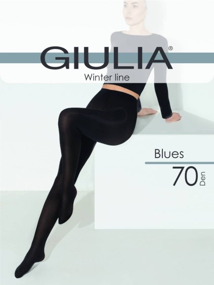 Neprůhledné pružné punčochy z mikrovlákna Giulia Blues 70