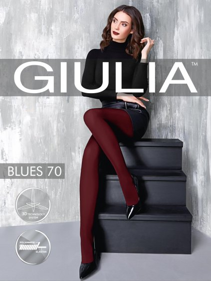 Neprůhledné pružné punčochy z mikrovlákna Giulia Blues 70