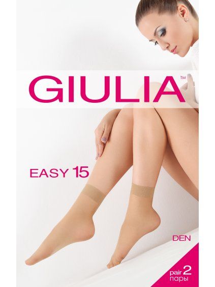 Jemné ponožky EASY 15 den Giulia, 2 páry v balení