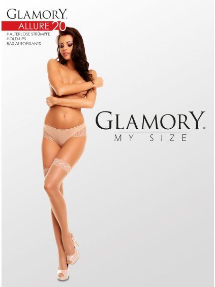 Luxusní samodržící punčochy Allure 20 Glamory
