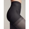 Poloprůhledné zeštíhlující push-up punčochy Conte X-press 40 odstín nero