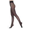 Luxusní poloprůhledné punčochy s krajkovým protiskluzovým pasem Giulia Impresso 40 odstín nero