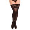 Luxusní samodržící punčochy Comfort 20 Glamory odstín Black Plus Size