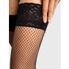 Samodržící síťované punčochy Fiore Liza odstín black