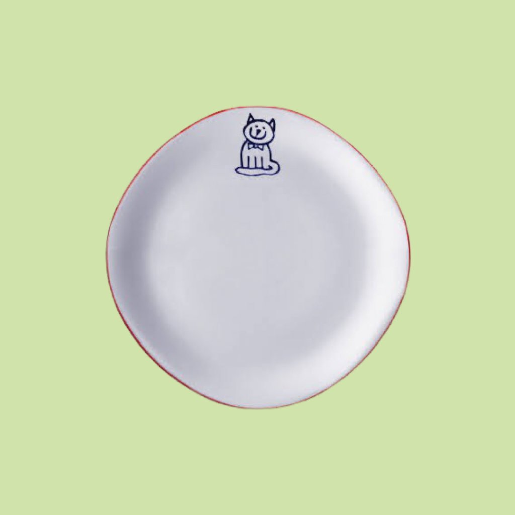 Kvadro mělký talíř kočička 19 cm