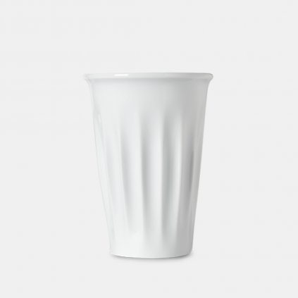 Coffee To Go - Ribby bílý keramický termohrnek 250 ml