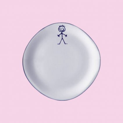 Kvadro mělký talíř chlapeček 22 cm