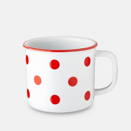 Retro mugs hrnek s červenými puntíky 350 ml