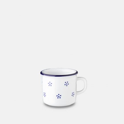 Retro mugs modro-bílý hrnek s tečkami 80 ml