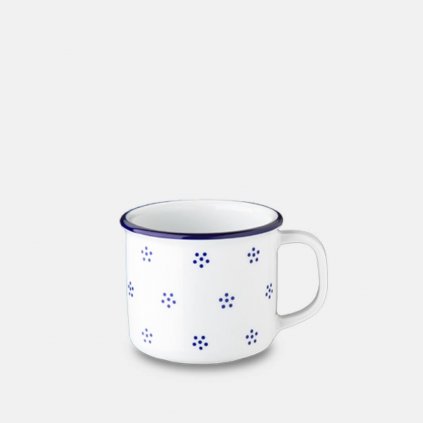 Retro mugs modro-bílý hrnek s tečkami 180 ml