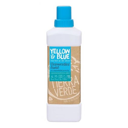 Yellow & Blue Univerzální čistič pro domácnost 1 l (Složení Bez silikónů, Výroba Česká republika, Šetrnost k přírodě a lidem Netestováno na zvířatech)