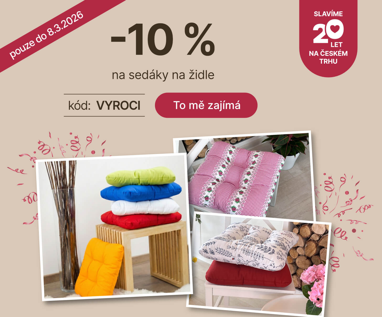 Slavíme 20 let - sedáky