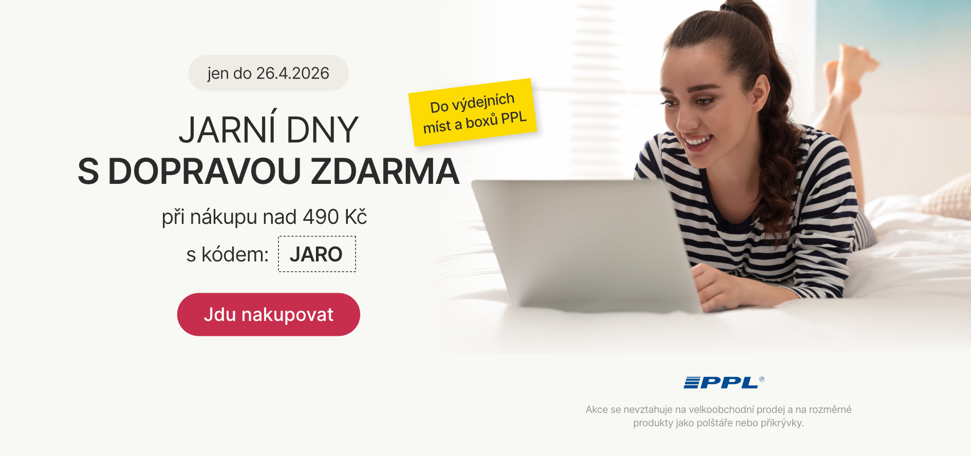 Jarní dny s dopravou zdarma PPL