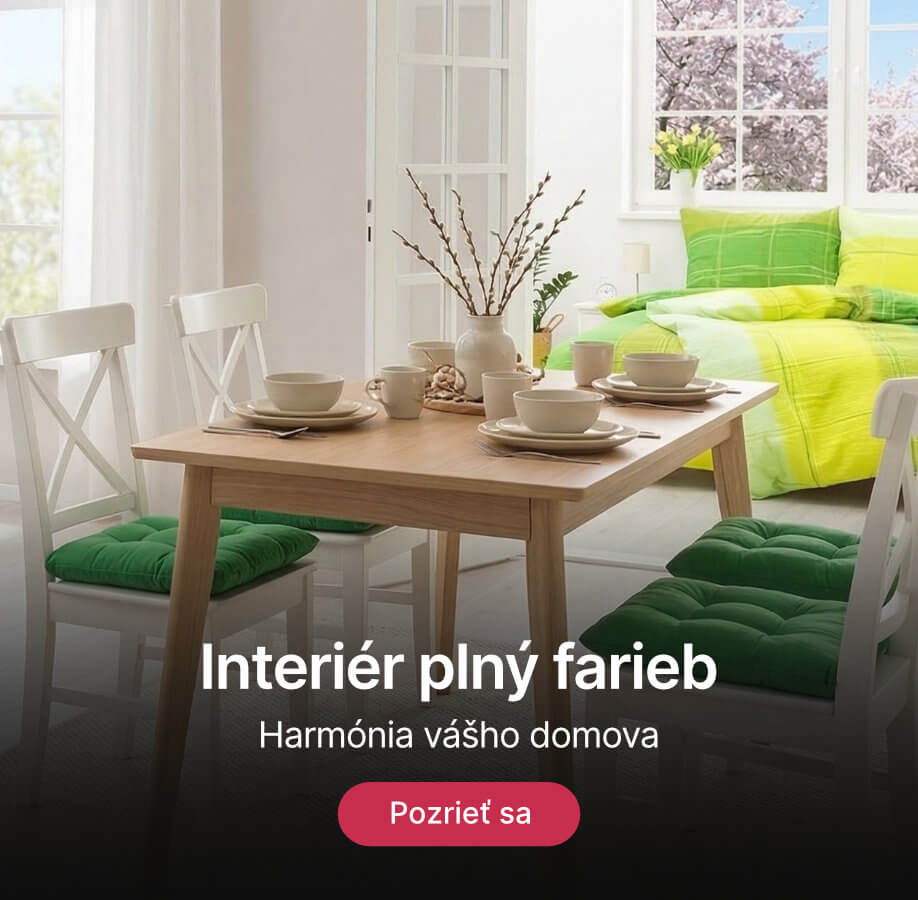 Interiér plný farieb