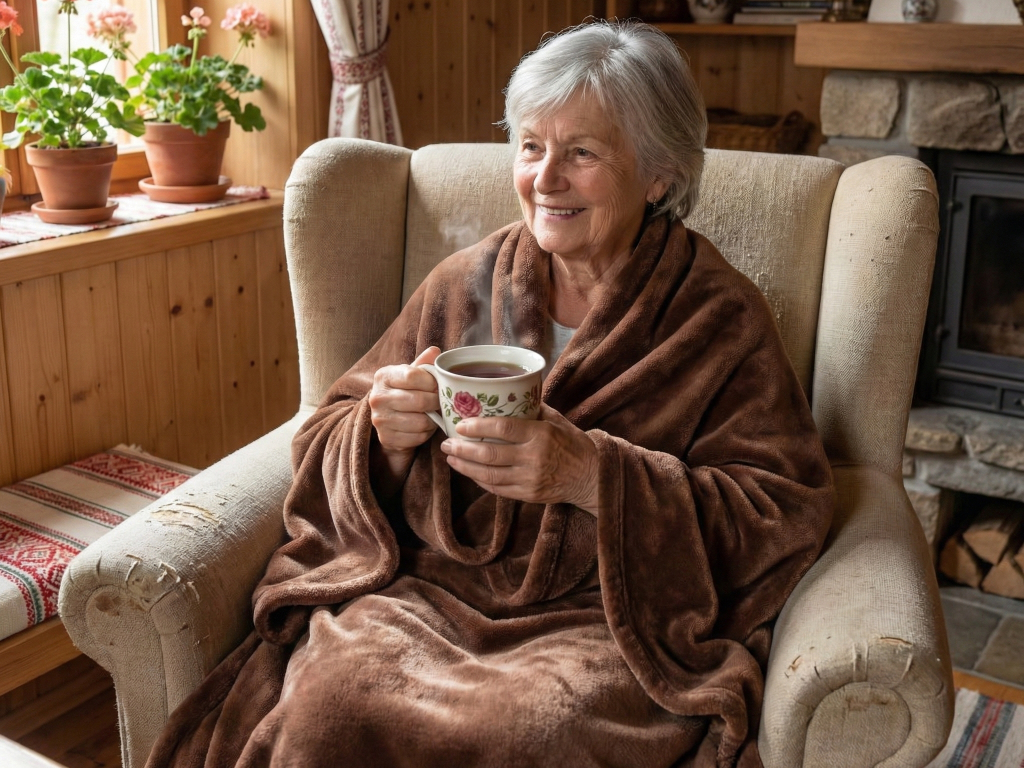 Mikroplyšová deka Louka béžová