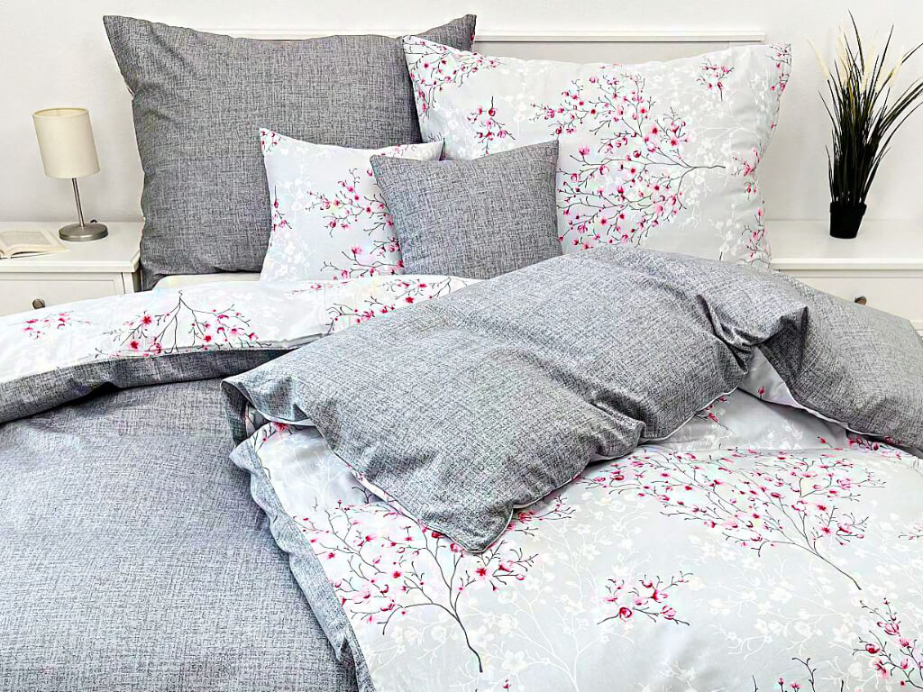 Bavlněné Saténové povlečení Sit + Sakura oboustranné