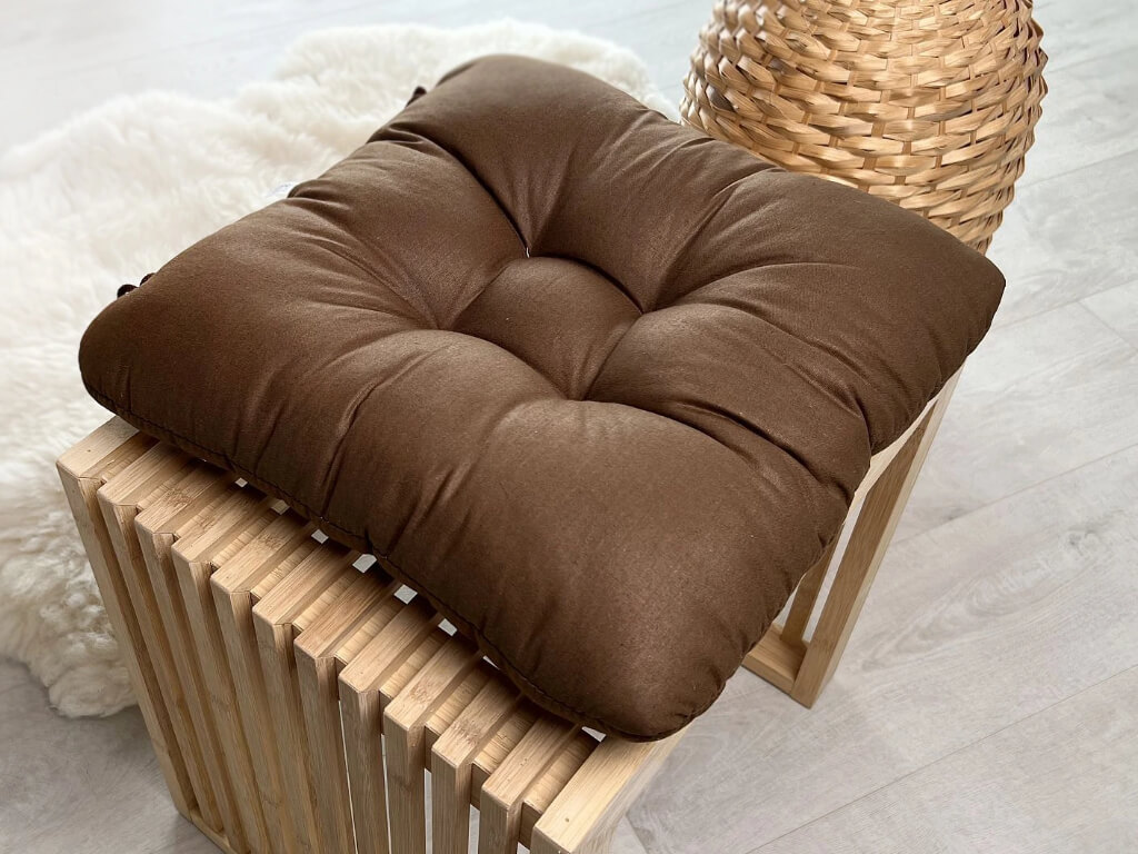 Sedák na křeslo - Tmavě Hnědý