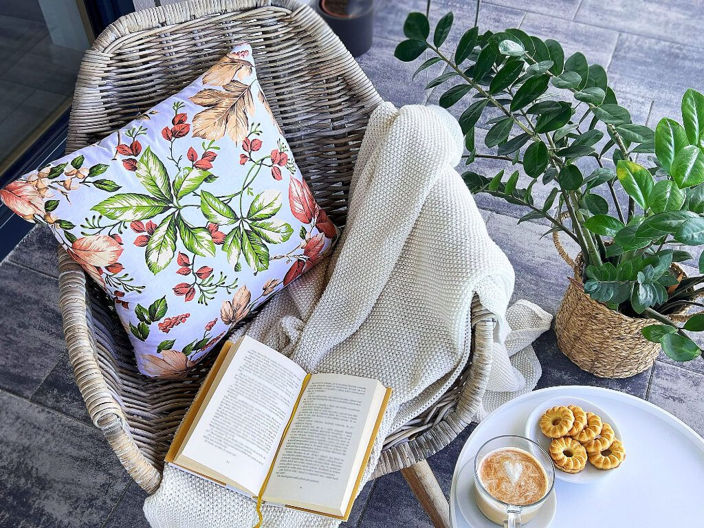 Polštář Klasik 40x40 - Podzim bílý