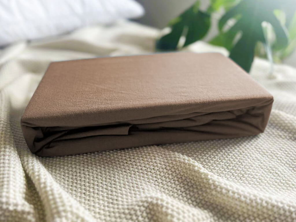Jersey prostěradlo Elastic Premium - Kakao