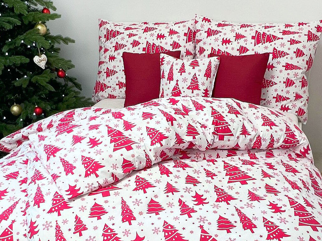 Bavlnené obliečky Vianočný les