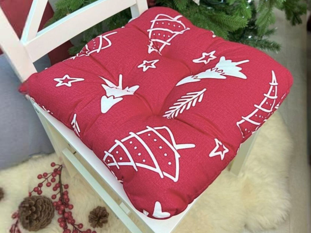 Sedák na židli Vánoční strom