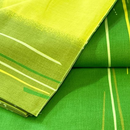 Metráž bavlna - Cákance zelené