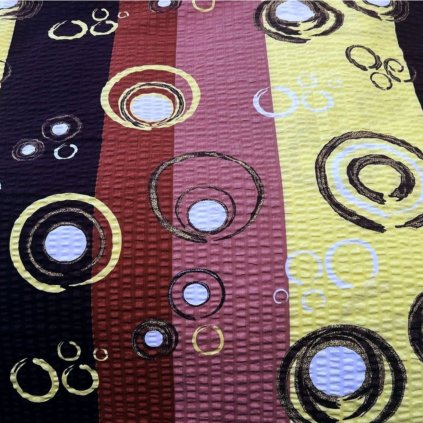 Metráž krep - Bublina hnědá