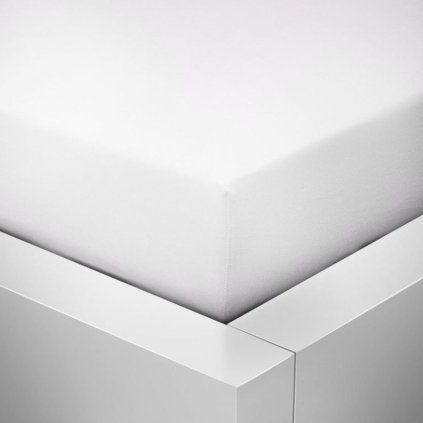 Jersey prostěradlo s elastanem - Bílé