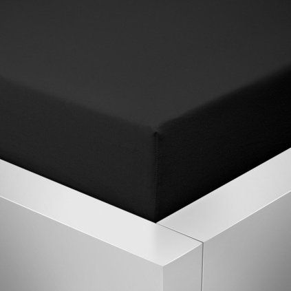 Jersey prostěradlo s elastanem - Černé
