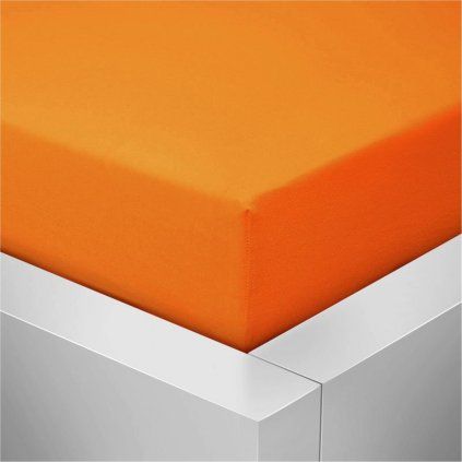 Jersey prostěradlo s elastanem - Oranžové