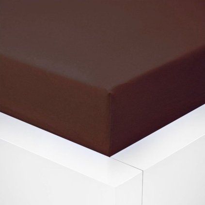 Jersey prostěradlo s elastanem - Čokoláda