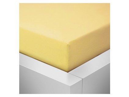 Jersey prostěradlo LYCRA 90x200 / 25cm - slámové