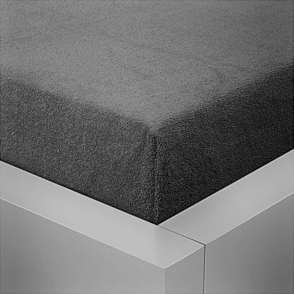 Froté prostěradlo - Tmavě šedé