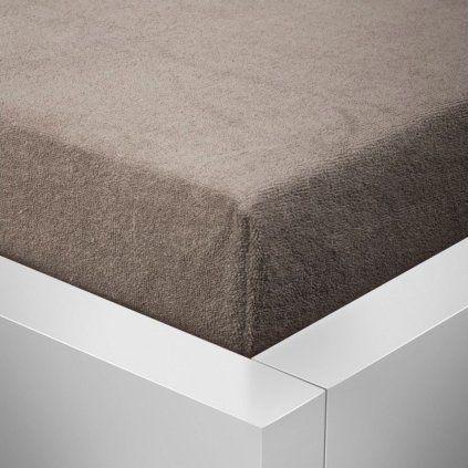 Froté prostěradlo - Šedohnědé