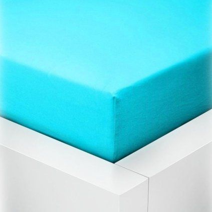 Jersey prostěradlo s elastanem - Tyrkysové