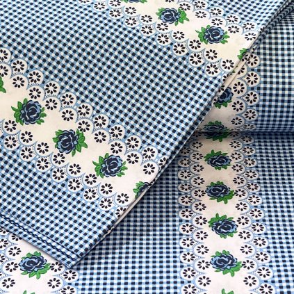 Metráž bavlna - Mirabelka modrá