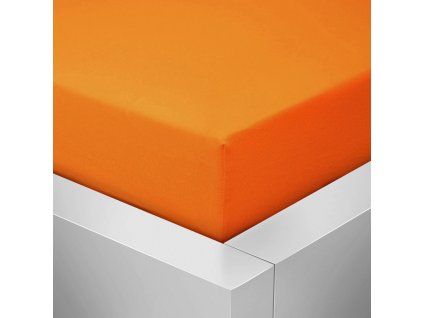 Jersey prostěradlo LYCRA 180x200 / 25cm - oranžové