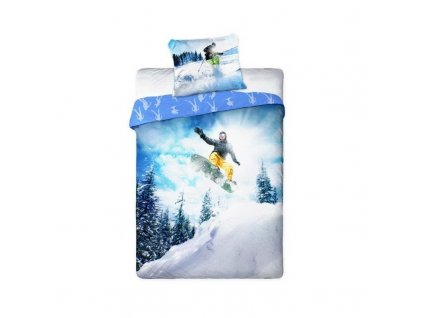 povleceni snowboardaci 140x200 70x90 100 bavlna