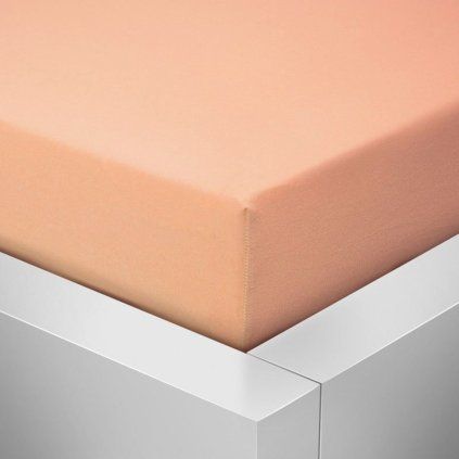 Jersey prostěradlo s elastanem - Lososové