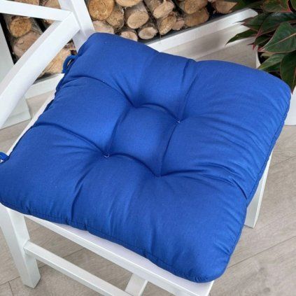 Sedák na židli Modrý